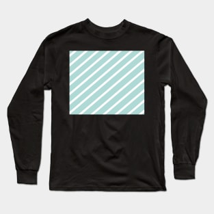 Diagonal lines - Blue and white. Long Sleeve T-Shirt